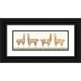 thumbnail image 1 of Nai, Danhui 24x11 Black Ornate Wood Framed with Double Matting Museum Art Print Titled - Festive Llama V, 1 of 4