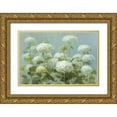thumbnail image 1 of Nai, Danhui 24x17 Gold Ornate Wood Framed with Double Matting Museum Art Print Titled - White Hydrangea Garden, 1 of 4