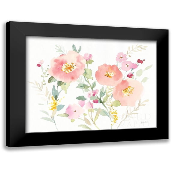Nai, Danhui 24x19 Black Modern Framed Museum Art Print Titled - Watercolor Jewels I
