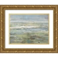 thumbnail image 1 of Nai, Danhui 24x19 Gold Ornate Wood Framed with Double Matting Museum Art Print Titled - Gray Blue Field, 1 of 4