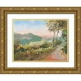 thumbnail image 1 of Nai, Danhui 24x19 Gold Ornate Wood Framed with Double Matting Museum Art Print Titled - Valley Views, 1 of 4