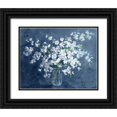 thumbnail image 1 of Nai, Danhui 24x20 Black Ornate Wood Framed with Double Matting Museum Art Print Titled - Fresh White Bouquet Dark Blue, 1 of 4