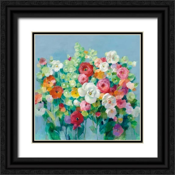 Nai, Danhui 26x26 Black Ornate Wood Framed with Double Matting Museum Art Print Titled - June Beauties