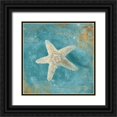 thumbnail image 1 of Nai, Danhui 26x26 Black Ornate Wood Framed with Double Matting Museum Art Print Titled - Treasures from the Sea IV Aqua, 1 of 4