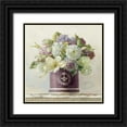 thumbnail image 1 of Nai, Danhui 26x26 Black Ornate Wood Framed with Double Matting Museum Art Print Titled - Tulips in Aubergine Hatbox, 1 of 4