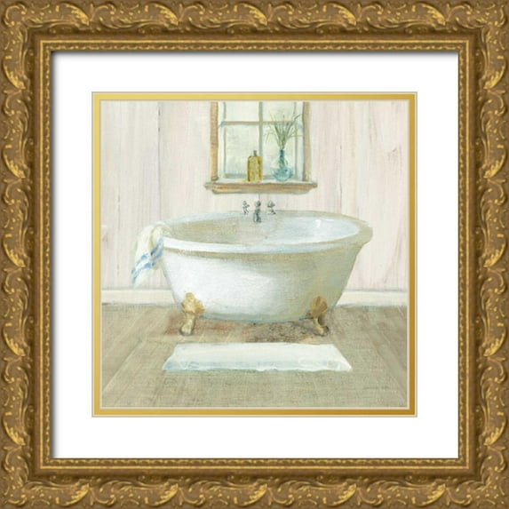 Nai, Danhui 26x26 Gold Ornate Wood Framed with Double Matting Museum Art Print Titled - Farmhouse Bathtub