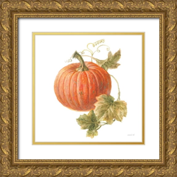 Nai, Danhui 26x26 Gold Ornate Wood Framed with Double Matting Museum Art Print Titled - Floursack Autumn VIII on White