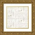 thumbnail image 1 of Nai, Danhui 26x26 Gold Ornate Wood Framed with Double Matting Museum Art Print Titled - Maison Des Fleurs Pattern V, 1 of 4