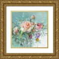 thumbnail image 1 of Nai, Danhui 26x26 Gold Ornate Wood Framed with Double Matting Museum Art Print Titled - Summer Garden Roses, 1 of 4