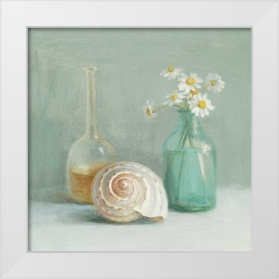 Nai, Danhui 26x26 White Modern Wood Framed Museum Art Print Titled - Chamomille Spa