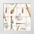 thumbnail image 1 of Nai, Danhui 26x26 White Modern Wood Framed Museum Art Print Titled - Kitchen Floursack Pattern IVA, 1 of 4