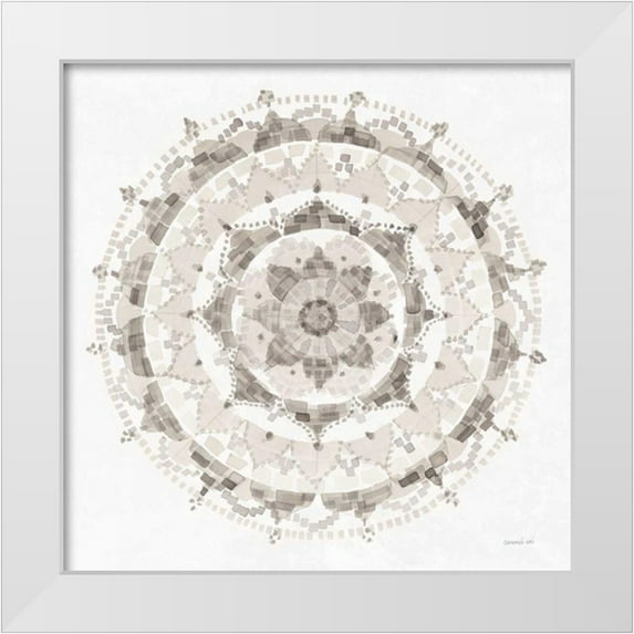 Nai, Danhui 26x26 White Modern Wood Framed Museum Art Print Titled - Neutral Mandala