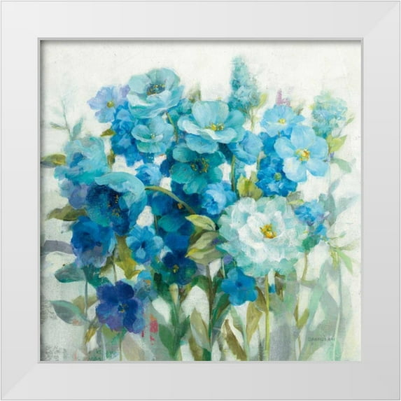 Nai, Danhui 26x26 White Modern Wood Framed Museum Art Print Titled - Summer Blues