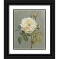 thumbnail image 1 of Nai, Danhui 26x32 Black Ornate Wood Framed with Double Matting Museum Art Print Titled - Heirloom White Rose, 1 of 4