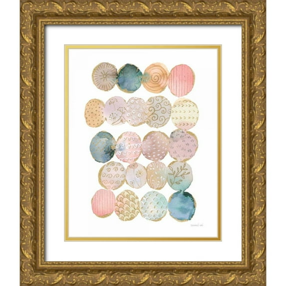 Nai, Danhui 26x32 Gold Ornate Wood Framed with Double Matting Museum Art Print Titled - Circle Stories II