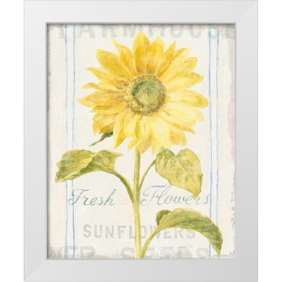 Nai, Danhui 26x32 White Modern Wood Framed Museum Art Print Titled - Floursack Florals II