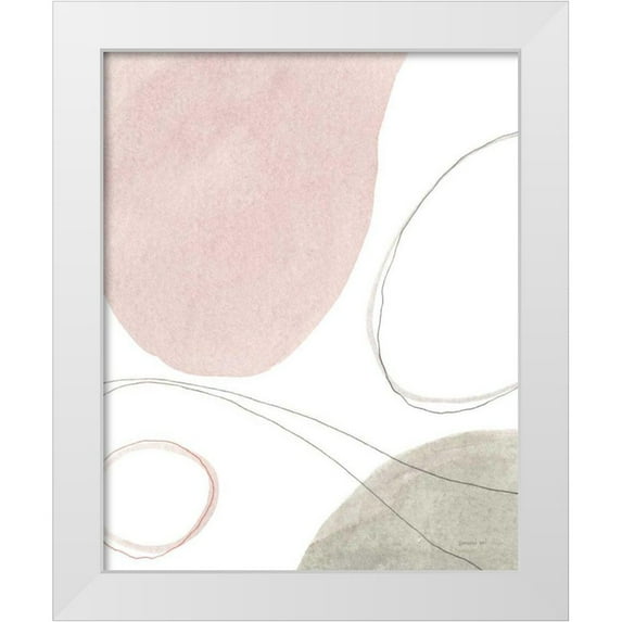 Nai, Danhui 26x32 White Modern Wood Framed Museum Art Print Titled - Threads of Motion I
