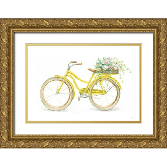 Nai, Danhui 32x23 Gold Ornate Wood Framed with Double Matting Museum Art Print Titled - Floursack Home II on White