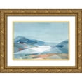 thumbnail image 1 of Nai, Danhui 32x23 Gold Ornate Wood Framed with Double Matting Museum Art Print Titled - Geometric Mountain, 1 of 4
