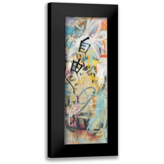 Nai, Danhui 7x14 Black Modern Framed Museum Art Print Titled - Graffiti Freedom Panel II