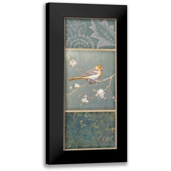 Nai, Danhui 8x14 Black Modern Framed Museum Art Print Titled - Northern Oriole - Wag