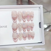 Nai Zi, hand-worn nail, summer new mermaid Xinghai hand-painted three-dimensional fish tail temperament pure desire nail patch
