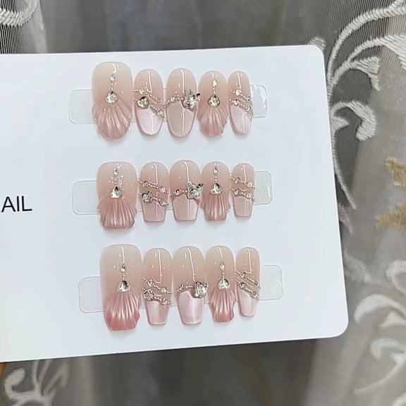Nai Zi, pure handmade light therapy wearing manicure wearing shell girl, wholesale finished product reusable patch removable