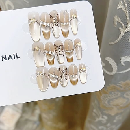 Nai Zi, purely handmade autumn new phototherapy wearing nail beauty butterfly wholesale nail patch removable