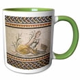 thumbnail image 1 of 3drose, Naias, Mosaic, Gaziantep Archaeology Museum, Turkey-as37 Aka0757 - Ali Kabas, 11oz Two-tone Green Mug, 1 of 6