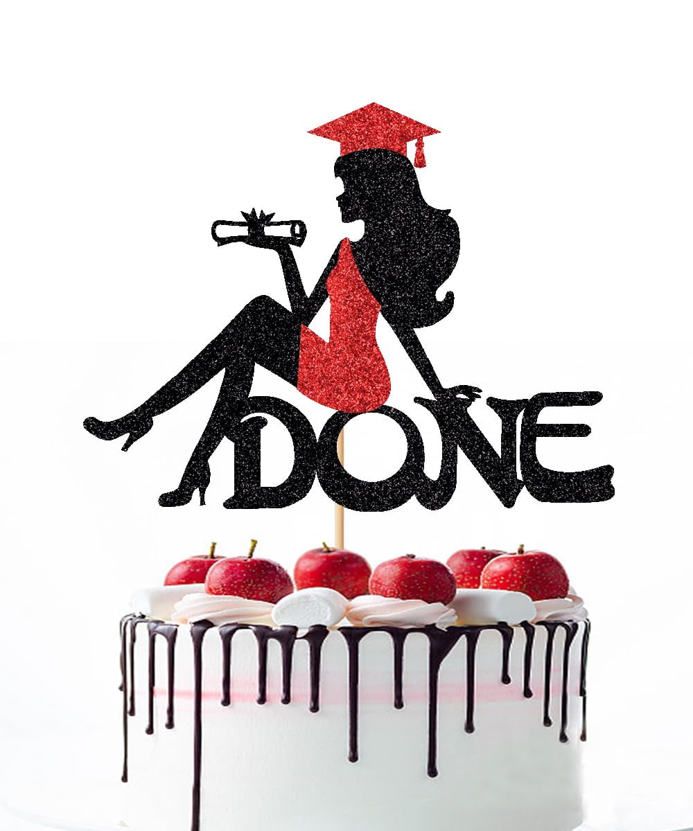 Naicaek Congrats Grad High Heel Girl RST1 Done Cake Topper,Class of ...