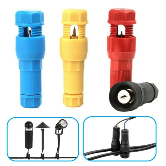 Naierhg 1/10Pcs Low Voltage Wire Connectors Waterproof Easy Installation Outdoor Wire Connectors Landscape Lighting Accessories Blue 1pc