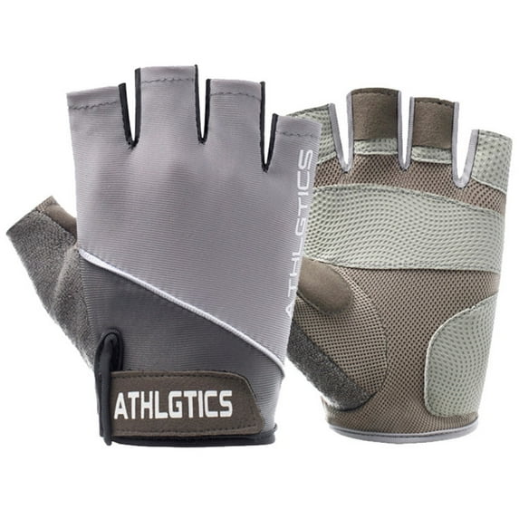 Naierhg 1 Pair Anti-slip Breathable Half Finger Riding Gym Fitness Gloves for Men Women