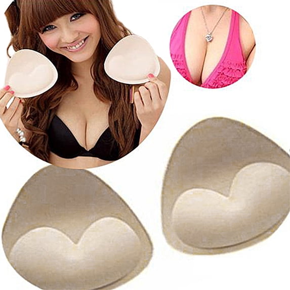Naierhg 1 Pair Bikini Swimsuit Enhancer Bra Push Up Removable Triangle Bra Insert Pads A