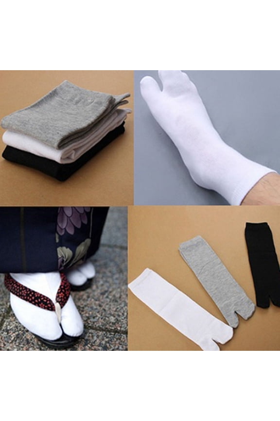 1 Pair Unisex Japanese Kimono Flip Flop Sandal Split Toe Tabi Ninja Geta Socks