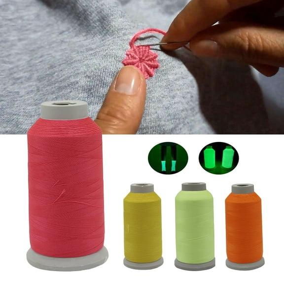 Naierhg 1 Roll Embroidery Yarn Glow in The Dark Recyclable DIY Polyester Luminous Cross Stitch Knitting Thread Sewing Accessories for Home