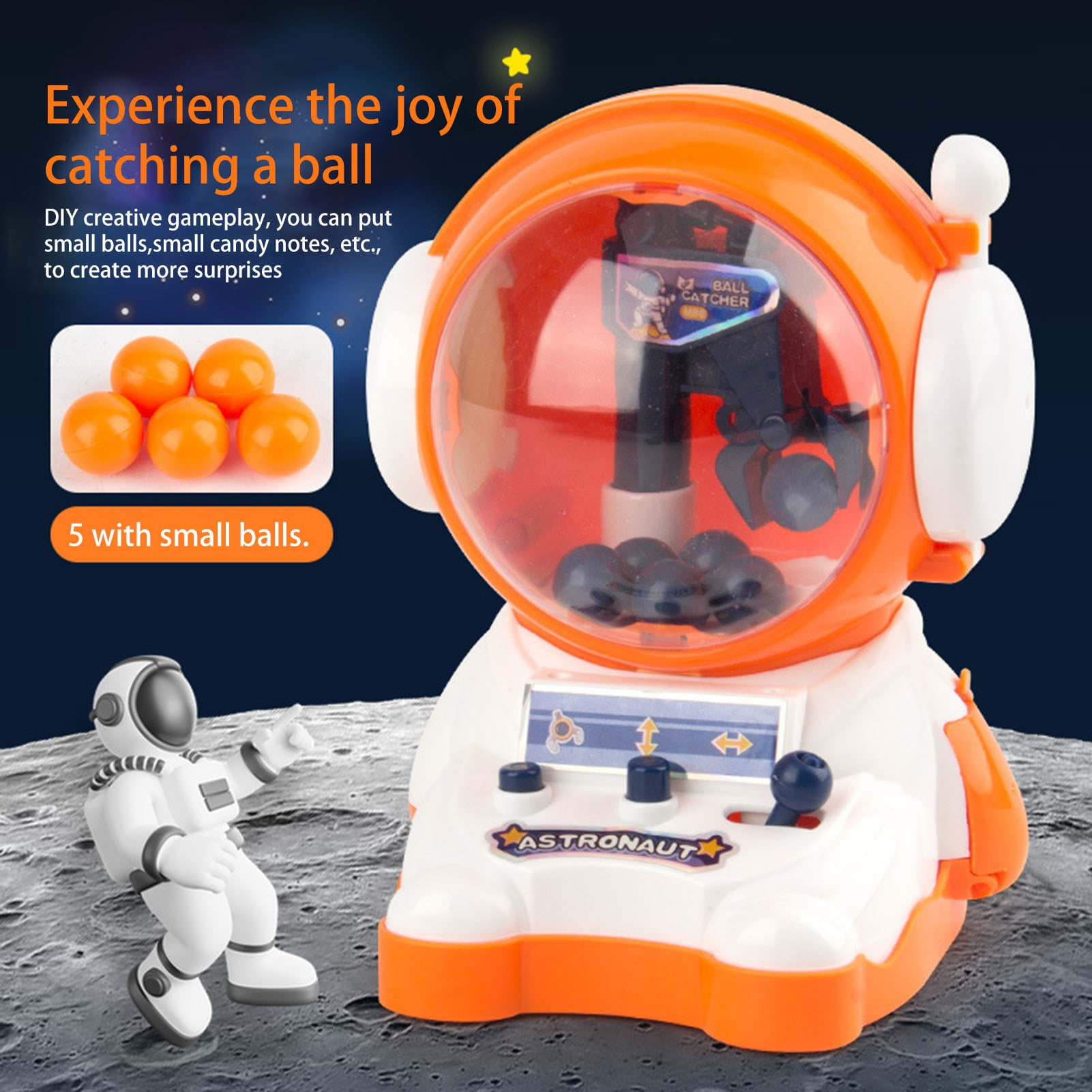 Naierhg 1 Set Doll Machine Toy Mini Astronaut Claw Machine Toy Fun Claw ...