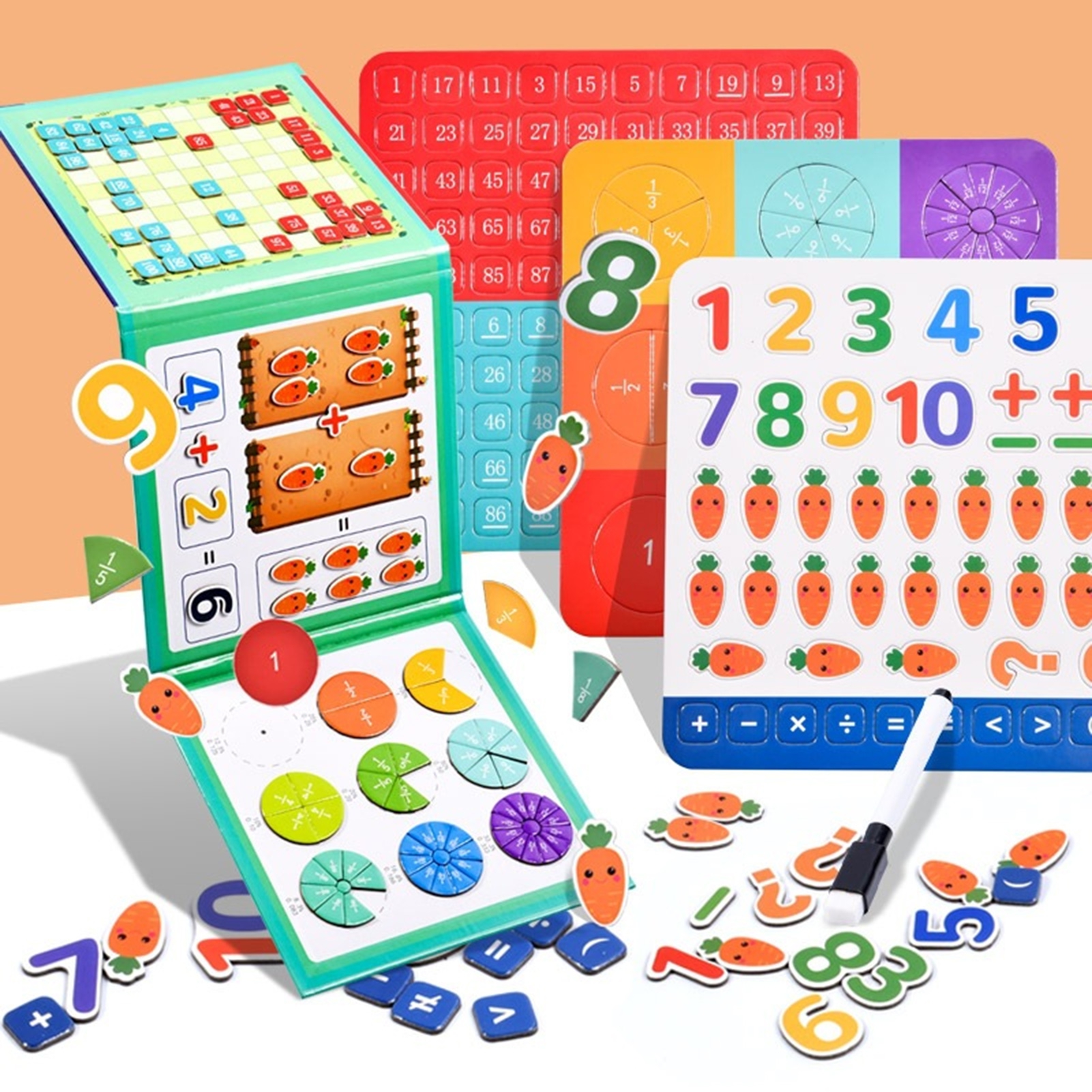 Magnetic Fraction Demonstration Book, 1 Set Math Teaching