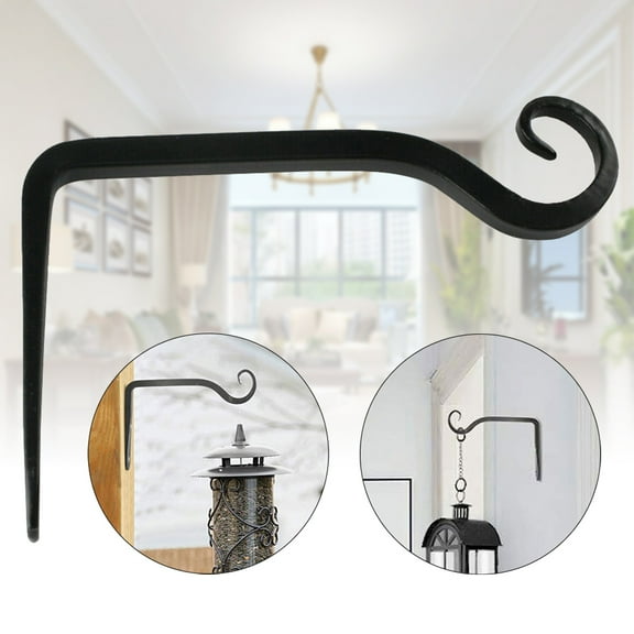 Naierhg 10 inch Flower Basket Wall Hook Living Room Lantern Hanging Bracket Home Decor