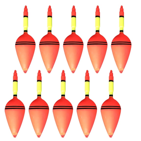 Naierhg 10Pcs Olive Shape Fish Float Bobber Buoy Fishing Tackle Tool Gear Accessories