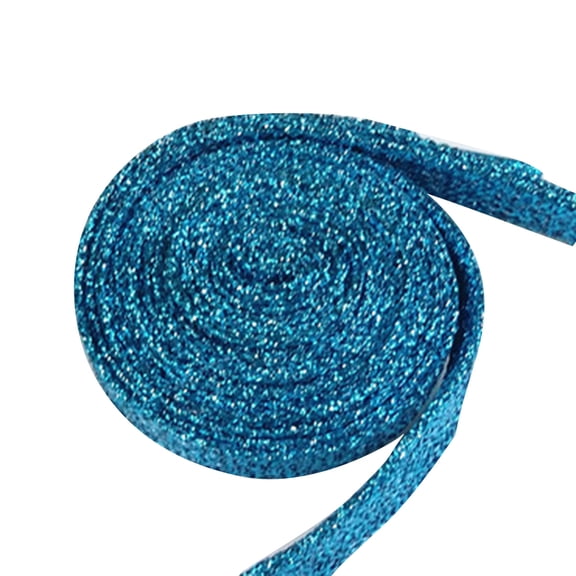 Naierhg 110cm Flat Glitter Colored Shoe Laces Canvas Sneaker Shoelaces String