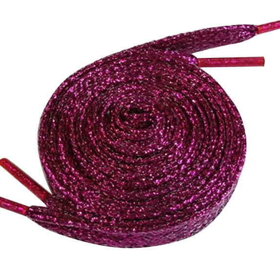 Naierhg 110cm Flat Glitter Colored Shoe Laces Canvas Sneaker Shoelaces String