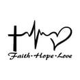 thumbnail image 1 of Naierhg 14.6CM x 9CM Jesus HOPE LOVE FAITH Prayer Creative Vinyl Car Sticker Decal Decor Red, 1 of 3