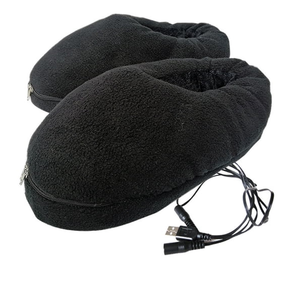 Naierhg 1Pair Heated Slippers Washable Warm Plush USB 5V Heating Slippers for Indoor