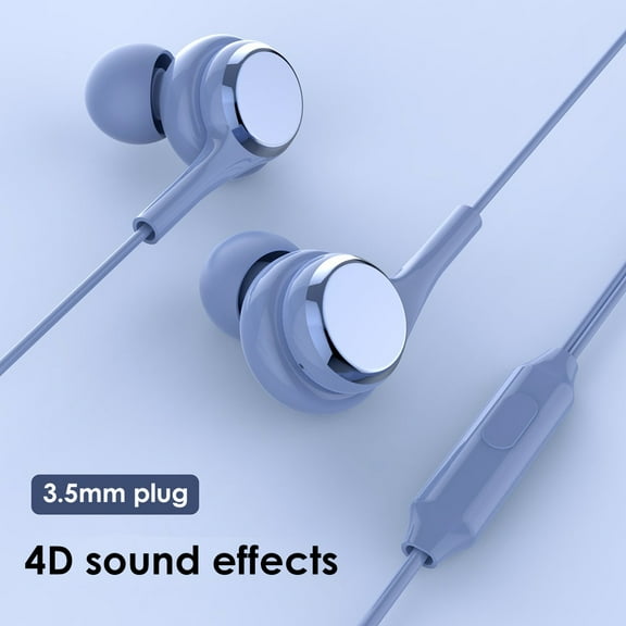 Naierhg 3.5mm Wired In-Ear 4D Stereo HiFi Music Earphone Headset with Mic for Phone PC,Green