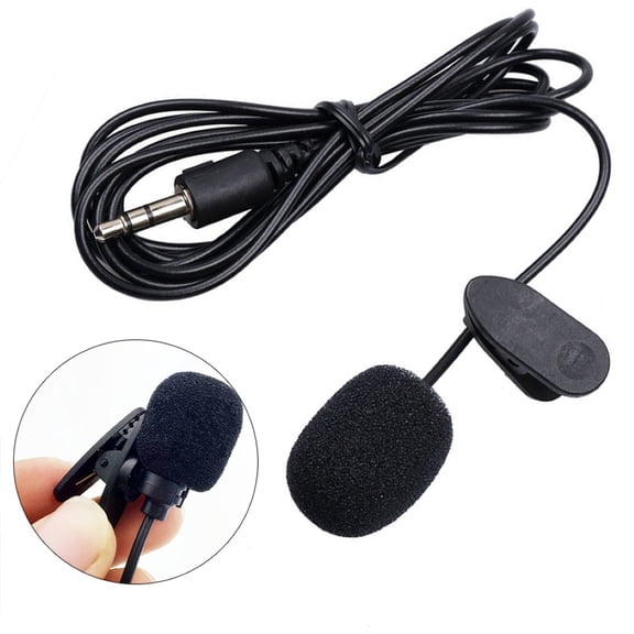Naierhg 3.5mm Wired Lapel Clip Omnidirectional Microphone Lavalier Mic for Loudspeaker