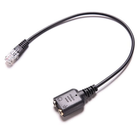 Naierhg 3.5mm to RJ9 Jack Adapter PC Headset Audio Cable Converter A