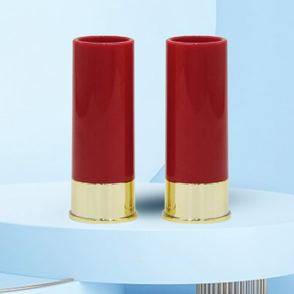 Naierhg 4Pcs 12 Gauge Shot Drinking Glasses Food Grade Plastic Shot Glass Cup Hunting Themed Wine Glasses Set