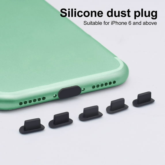 Naierhg 5Pcs Dustproof Wear-resistant Phone Earphone Case Tablet Dust Plugs for Apple
