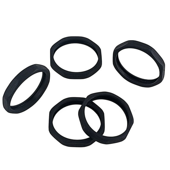 Naierhg 5Pcs Soft Rubber Microphone Anti-Slip Anti-drop Ring Mic Protector Black