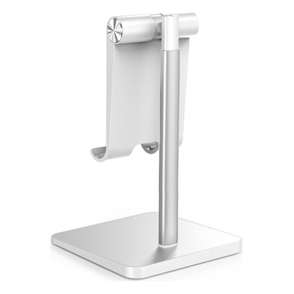 Naierhg Aluminum Alloy Adjustable Desktop Tablet Phone Holder Stand Bracket for iPhone,White Standard